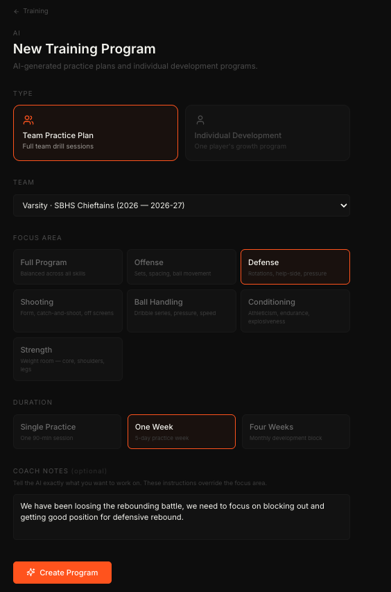 Creating Individual Player Development Plans (Without a Full-Time Trainer)
